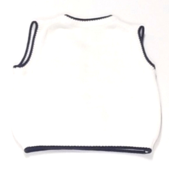 Janie and Jack knit, white sweater vest US 6-12M - Picture 2 of 6